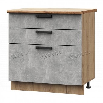 Шкаф нижний Ксения ШН3Я 800 корпус крафт