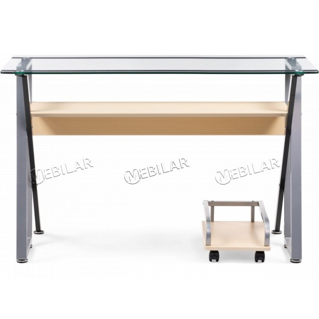 Стол Gunar Silver Gray Clear Glass Стол Gunar Silver Gray Clear Glass