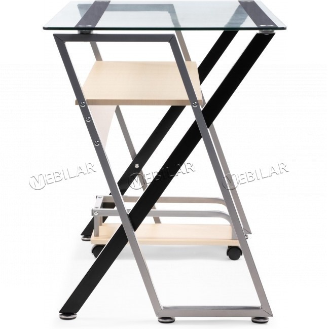 Стол Gunar Silver Gray Clear Glass Стол Gunar Silver Gray Clear Glass