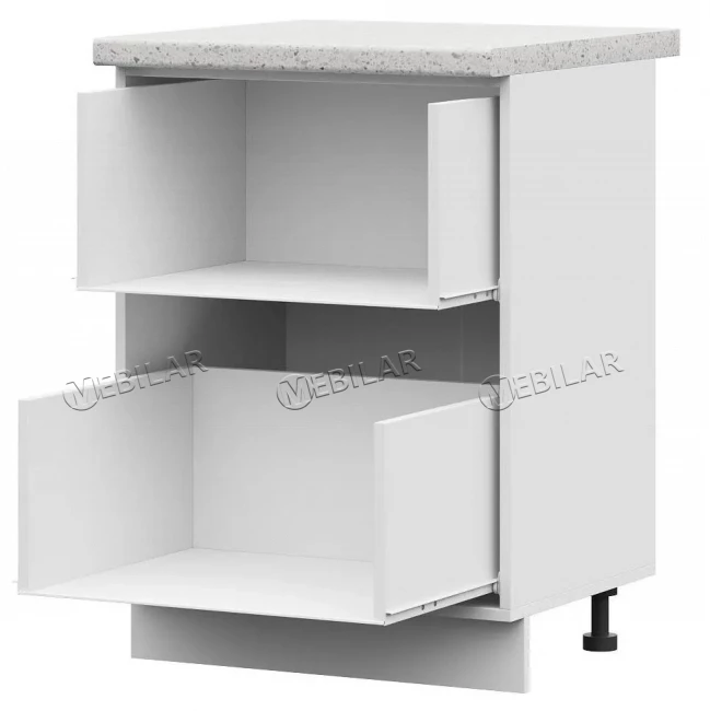 Шкаф нижний Индира МДФ ШН2Я 600 ПВ белый