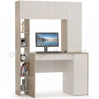 Стол компьютерный Комфорт 12.71 дуб крафт серый шёлковый камень
