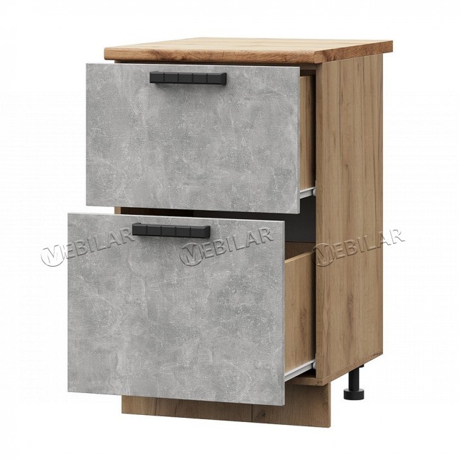 Шкаф нижний Индира МДФ ШН2Я 500 ПВ крафт